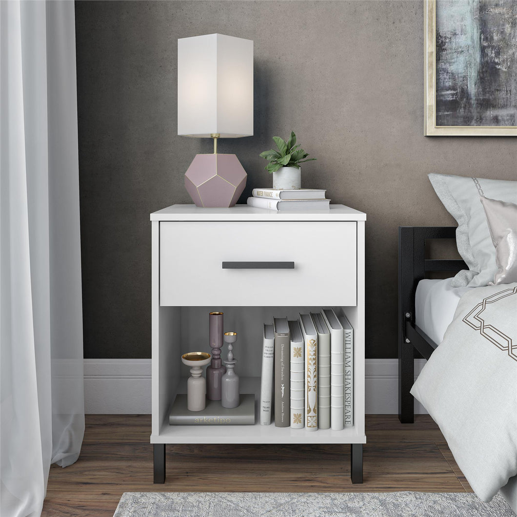 Mainstays white deals nightstand