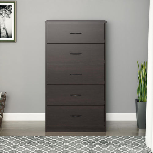 Mainstays Classic 5 Drawer Dresser, Multiple Colors